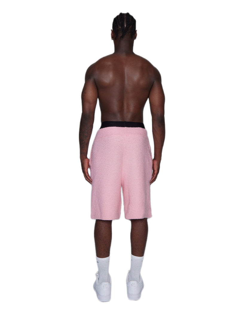 PINK MOHAIR SHORTS