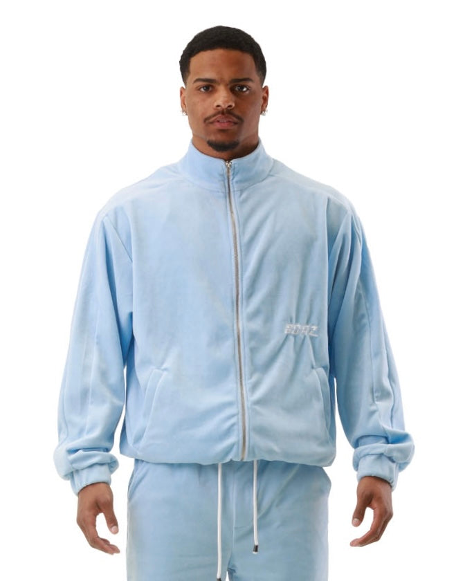 BABYBLUE VELOUR TRACKSUIT JACKET