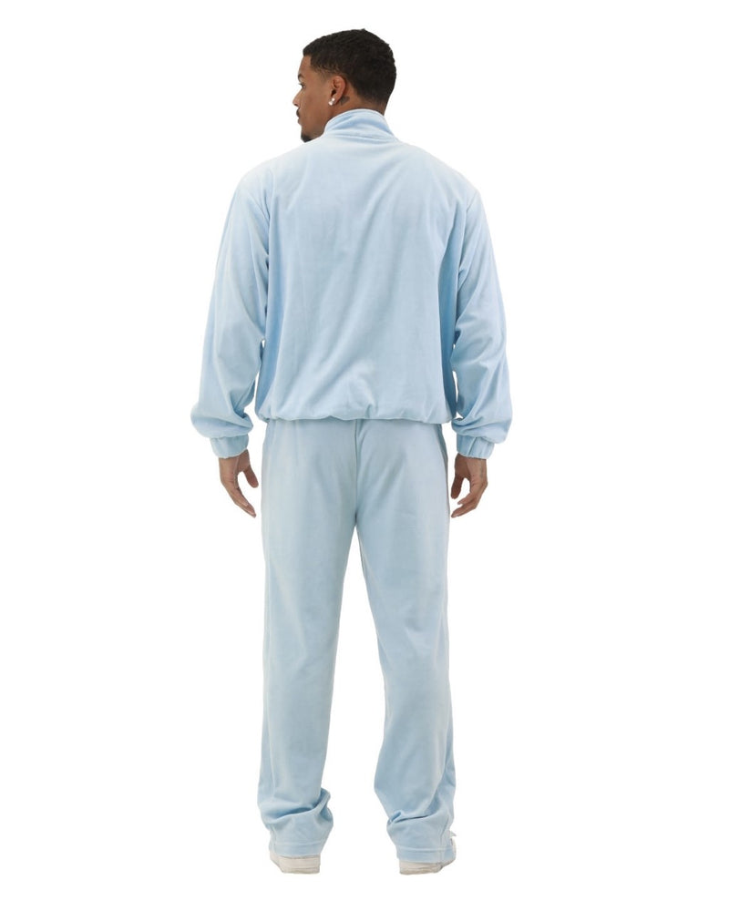 BABYBLUE VELOUR TRACKSUIT SET