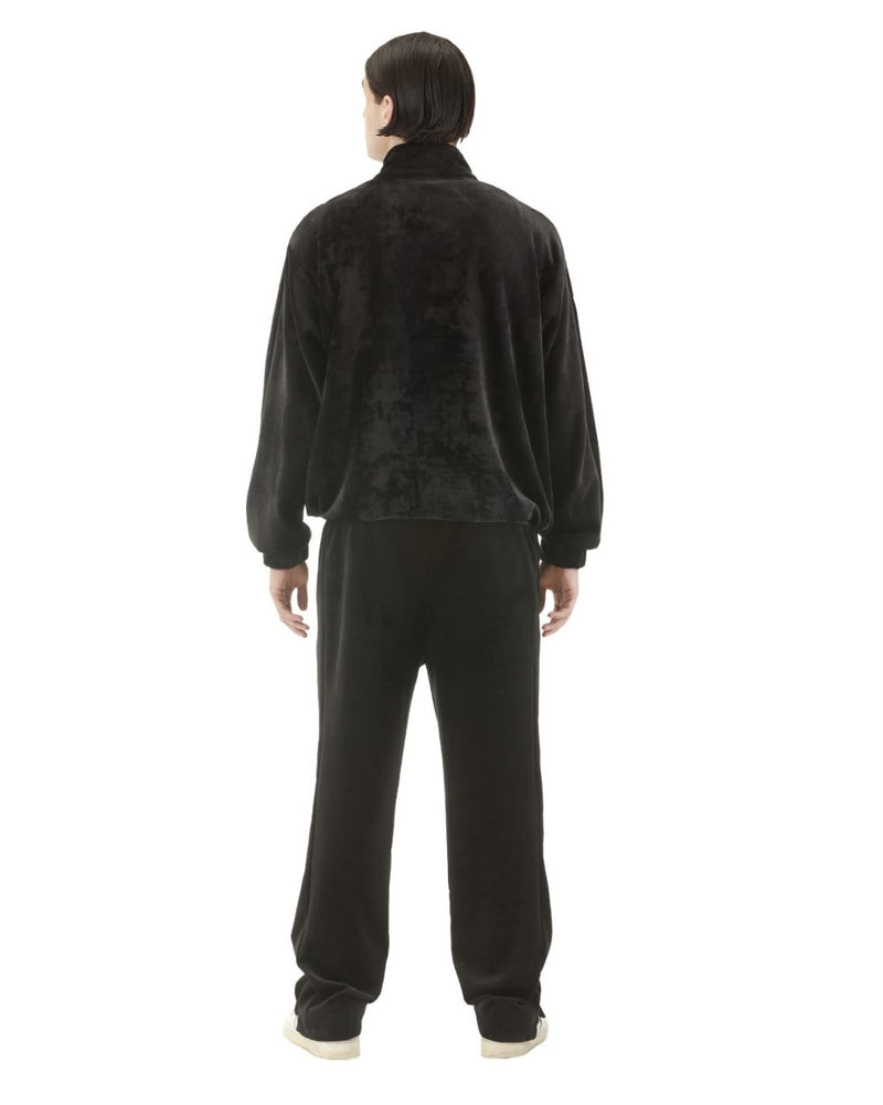 BLACK HEAVY VELOUR TRACKSUIT SET